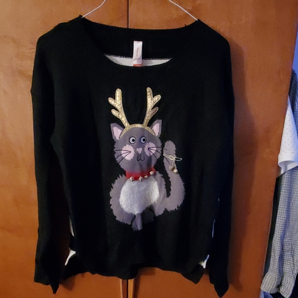 No boundaries cute kitty Christmas sweater